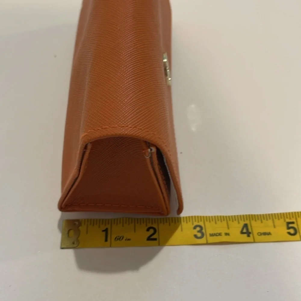 Tory Burch Orange Leather Sunglasses Case